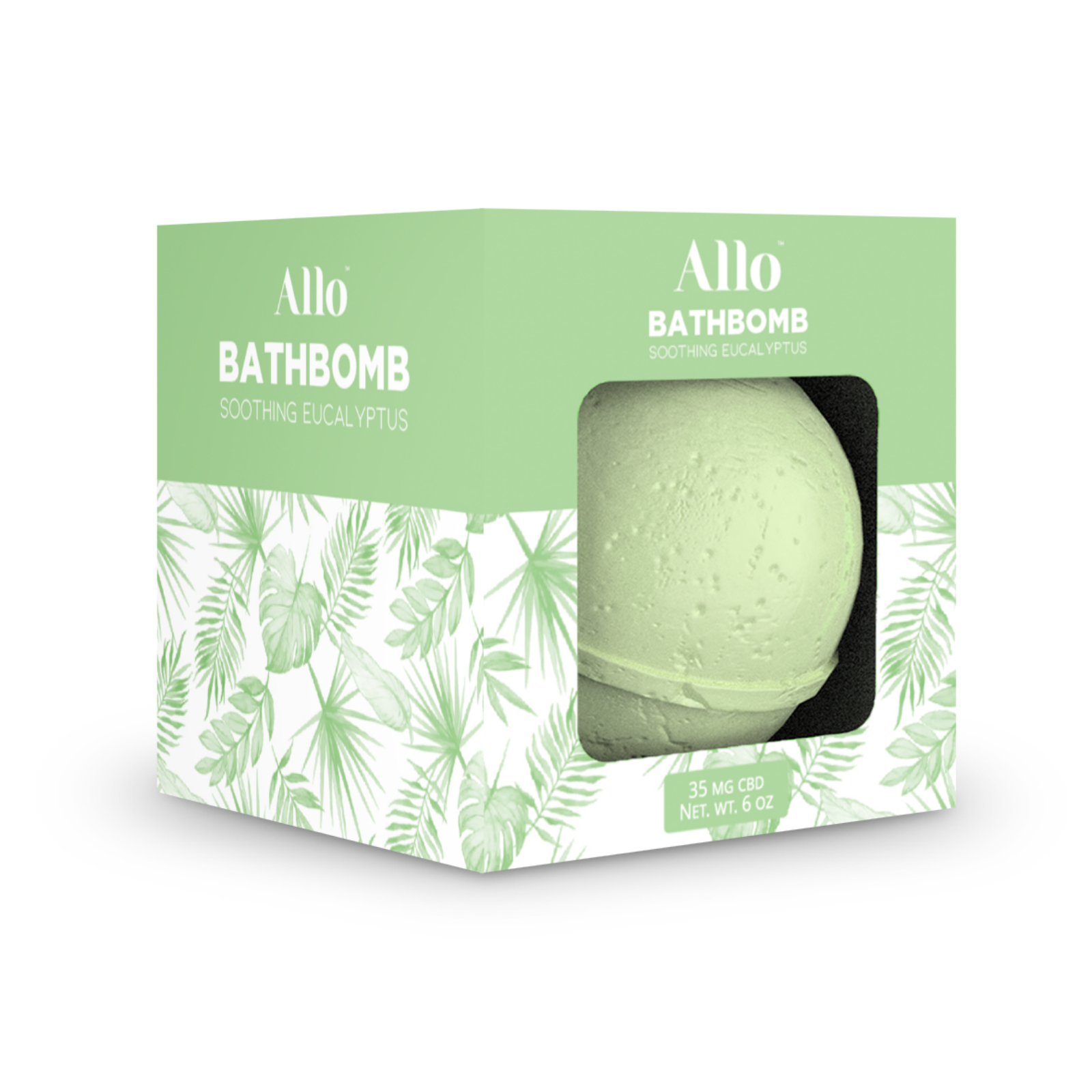 Allo Allo Soothing Eucalyptus Bath Bomb 35mg CBD Leafly